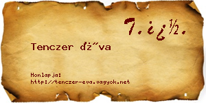 Tenczer Éva névjegykártya