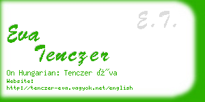 eva tenczer business card